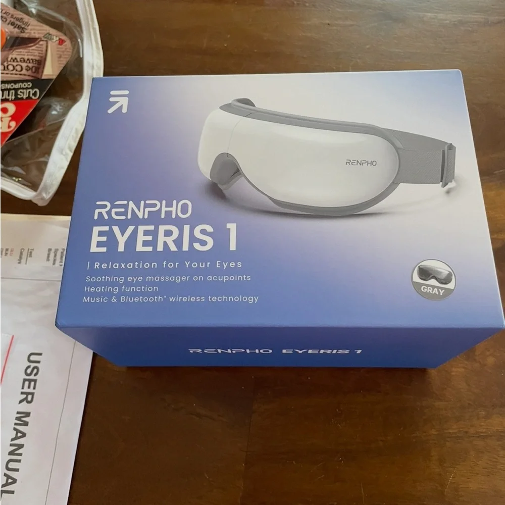 RENPHO Eyeris 1 Gray Eye Massager with Heat and Bluetooth